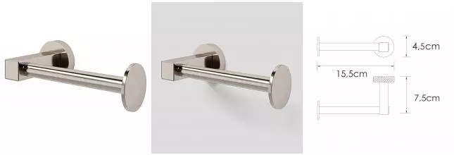 Держатель для туалетной бумаги «WasserKRAFT» Tauber K-64496 на стену никель