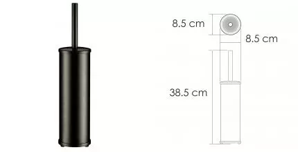 Ёршик для унитаза «WasserKRAFT» K-1027GM напольный оружейная сталь