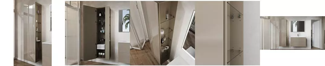 Пенал «Ukko» Foster 45 подвесной бежевый левый Пенал «Ukko» Foster 45 подвесной бежевый левый