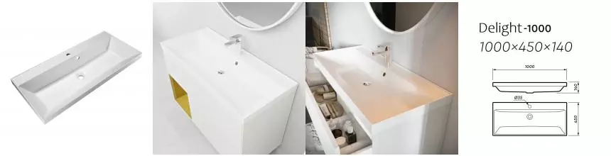 Раковина «Mebelvann» Delight 100 белая