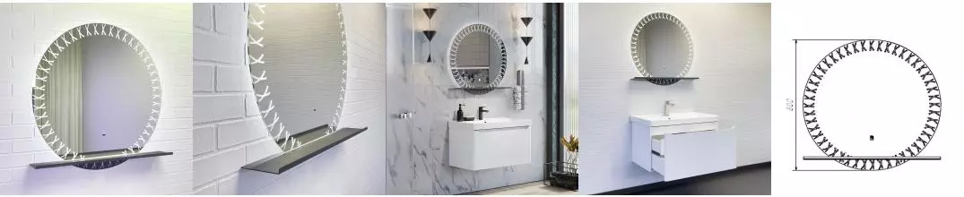 COMFORTY. Зеркало "Арзамас-80" LED-подсветка, бесконтактный сенсор, полка-графит · Comforty, 00-00014152 COMFORTY. Зеркало "Арзамас-80" LED-подсветка, бесконтактный сенсор, полка-графит · Comforty, 00-00014152