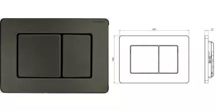 Кнопка смыва «Charus» Robusto FP.310.GNM.05 металл оружейная сталь Кнопка смыва «Charus» Robusto FP.310.GNM.05 металл оружейная сталь