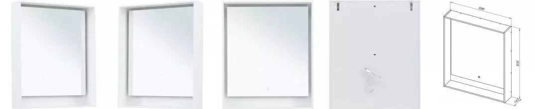 Зеркало «Aquanet» Милан Led 70 с сенсорным выключателем с подсветкой белое глянцевое Зеркало «Aquanet» Милан Led 70 с сенсорным выключателем с подсветкой белое глянцевое