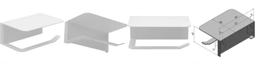 Держатель для туалетной бумаги «Aquanet» Магнум 00336612 на стену белый матовый