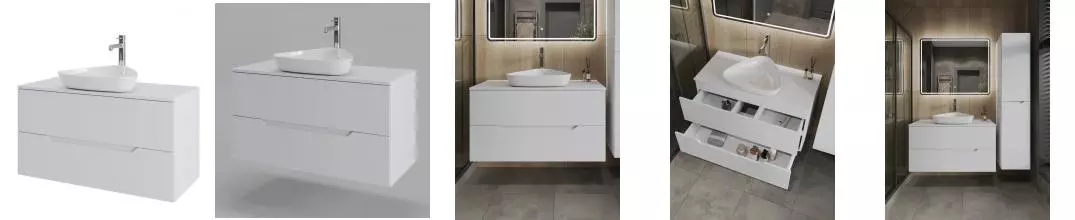 Тумба с раковиной «Orange» Line Li 100 (B07-500W 50/40) подвесная белый матовый Тумба с раковиной «Orange» Line Li 100 (B07-500W 50/40) подвесная белый матовый