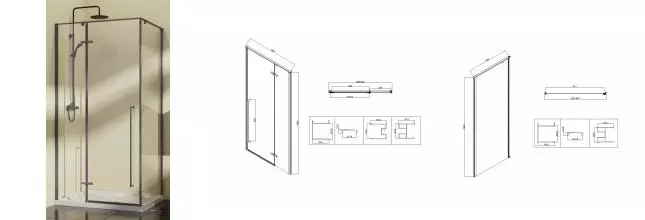 Душевой угол-ограждение «Vincea» Slim-N VSR-5SN9090CLGM 90/90 прозрачный/вороненая сталь квадратный без поддона универсальный Душевой угол-ограждение «Vincea» Slim-N VSR-5SN9090CLGM 90/90 прозрачный/вороненая сталь квадратный без поддона универсальный