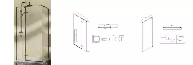 Душевой угол-ограждение «Vincea» Slim-N VSR-5SN9010CLGM 100/90 прозрачный/вороненая сталь прямоугольный без поддона универсальный Душевой угол-ограждение «Vincea» Slim-N VSR-5SN9010CLGM 100/90 прозрачный/вороненая сталь прямоугольный без поддона универсальный