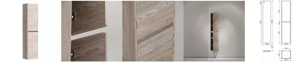 Пенал «Sancos» Libra 35 подвесной дуб галифакс натуральный универсальный