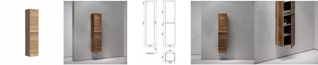 Пенал «Sancos» Urban 35 подвесной дуб чарльстон универсальный