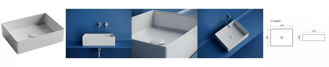 Раковина «Ceramica Nova» CN6069 36/47 фарфоровая белая Раковина «Ceramica Nova» CN6069 36/47 фарфоровая белая