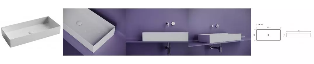 Раковина «Ceramica Nova» CN6072 80/36 фарфоровая белая Раковина «Ceramica Nova» CN6072 80/36 фарфоровая белая