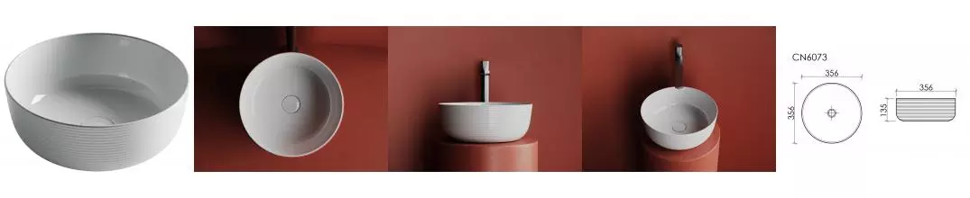 Раковина «Ceramica Nova» CN6073 35/35 фарфоровая белая Раковина «Ceramica Nova» CN6073 35/35 фарфоровая белая