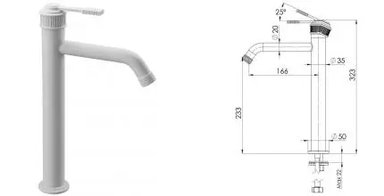 Смеситель для раковины «Remer» Atelier AL11LXLBO белый матовый