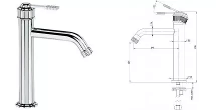 Смеситель для раковины «Remer» Atelier AL12A хром