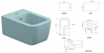 Подвесное биде «GSG» BRBISO037 Ice Matt без крышки