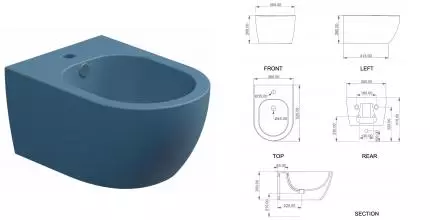 Подвесное биде «GSG» LKBISO027 Denim Matt без крышки Подвесное биде «GSG» LKBISO027 Denim Matt без крышки