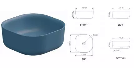 Раковина «GSG» Hit! 42/42 Denim Matt