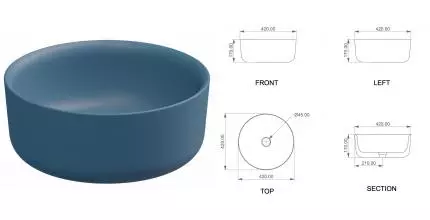 Раковина «GSG» Hit! 42/42 Denim Matt