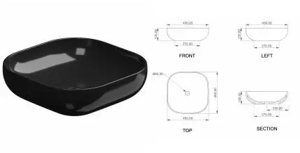 Раковина накладная 45 см GSG Easy EALAVQU45002, чёрный глянцевый, шт EALAVQU45002 · Easy, GSG, EALAVQU45002 Раковина накладная 45 см GSG Easy EALAVQU45002, чёрный глянцевый, шт EALAVQU45002 · Easy, GSG, EALAVQU45002