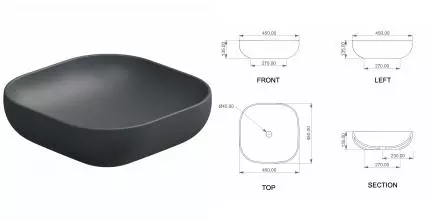 Раковина накладная 45 см GSG Easy EALAVQU45028, Ebano Matt, шт EALAVQU45028 · Easy, GSG, EALAVQU45028 Раковина накладная 45 см GSG Easy EALAVQU45028, Ebano Matt, шт EALAVQU45028 · Easy, GSG, EALAVQU45028
