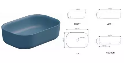 Раковина «GSG» Hit! 60/42 Denim Matt