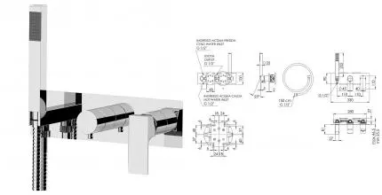 Смеситель для душа «Remer» Absolute AU97D2 хром