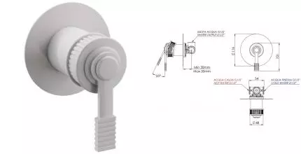 Смеситель для душа «Remer» Atelier AL30LBO белый матовый