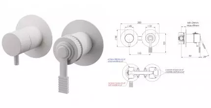 Смеситель для душа «Remer» Atelier AL93ZPBO белый матовый
