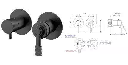 Смеситель для душа «Remer» Atelier AL93ZPCFP брашированный чёрный хром Смеситель для душа «Remer» Atelier AL93ZPCFP брашированный чёрный хром