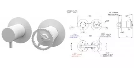 Смеситель для душа «Remer» Chrono CH92ZPBO белый матовый