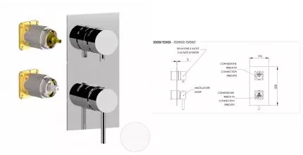 Внешняя часть смесителя «Remer» X-style X93QKBBO белая матовая