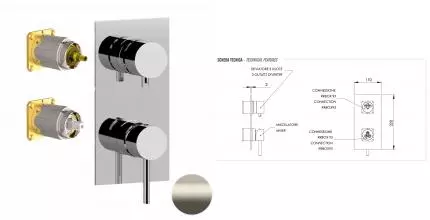 Внешняя часть смесителя «Remer» X-style X93QKBXV сталь