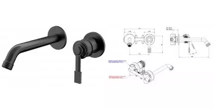 Смеситель для раковины «Remer» Atelier AL15PCFP брашированный чёрный хром