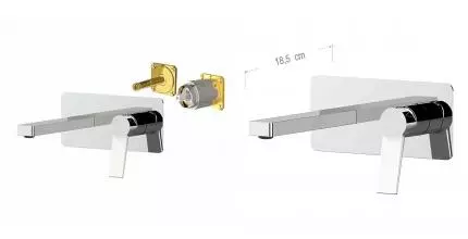 Внешняя часть смесителя «Remer» Slash SL15KB хром Внешняя часть смесителя «Remer» Slash SL15KB хром