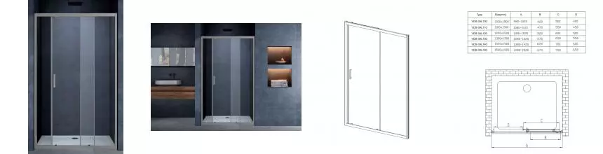 Душевая дверь «Vincea» Alpha VDS-3AL140CLGM 140/190 прозрачная/вороненая сталь Душевая дверь «Vincea» Alpha VDS-3AL140CLGM 140/190 прозрачная/вороненая сталь