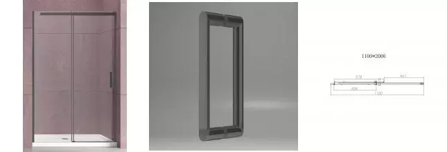 Душевая дверь «Vincea» Dice VDS-4D110CLGM 110/200 прозрачная/вороненая сталь Душевая дверь «Vincea» Dice VDS-4D110CLGM 110/200 прозрачная/вороненая сталь