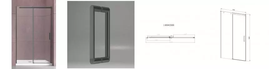 Душевая дверь «Vincea» Dice VDS-4D140CLGM 140/200 прозрачная/вороненая сталь Душевая дверь «Vincea» Dice VDS-4D140CLGM 140/200 прозрачная/вороненая сталь