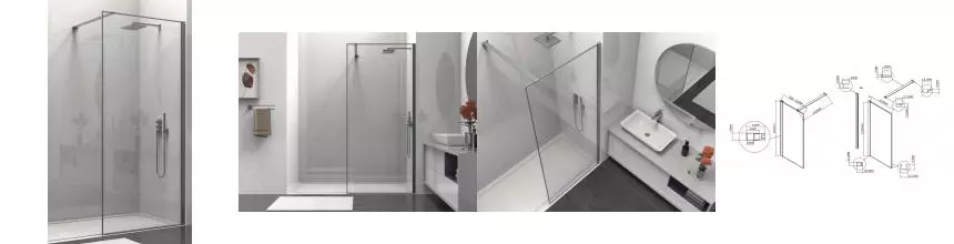 Душевая перегородка «Vincea» Walk-In VSW-1HS900CLGM 90/200 прозрачная/вороненая сталь универсальная Душевая перегородка «Vincea» Walk-In VSW-1HS900CLGM 90/200 прозрачная/вороненая сталь универсальная