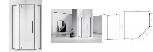 Душевой угол-ограждение «Vincea» Slim-N VSP-4SN100CLGM 100/100 прозрачный/вороненая сталь многоугольный без поддона универсальный Душевой угол-ограждение «Vincea» Slim-N VSP-4SN100CLGM 100/100 прозрачный/вороненая сталь многоугольный без поддона универсальный