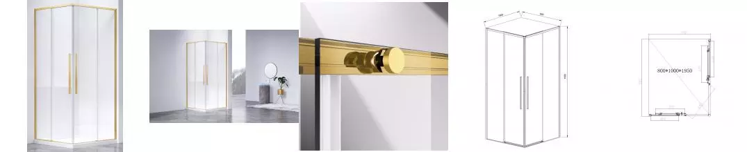 Душевой угол-ограждение «Vincea» Slim-N VSS-4SN8010CLG 100/80 прозрачный/брашированное золото прямоугольный без поддона Душевой угол-ограждение «Vincea» Slim-N VSS-4SN8010CLG 100/80 прозрачный/брашированное золото прямоугольный без поддона