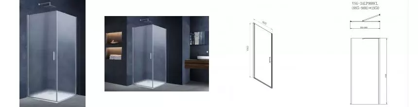 Душевой угол-ограждение «Vincea» Alpha VSR-3ALP9090MT 90/90 текстурный/хром квадратный без поддона универсальный Душевой угол-ограждение «Vincea» Alpha VSR-3ALP9090MT 90/90 текстурный/хром квадратный без поддона универсальный