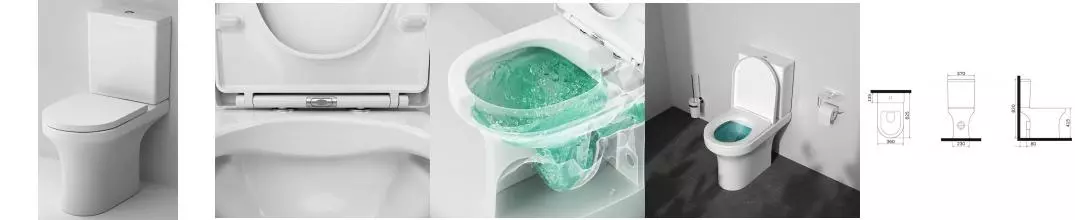 Унитаз компакт безободковый «Am.Pm» X-Joy 2.0 C85A8601SC белый с сиденьем дюропласт с микролифтом белое