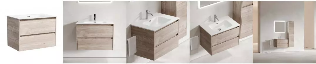 Тумба с раковиной «Sancos» Libra 70 (Element 71/46) подвесная дуб галифакс натуральный