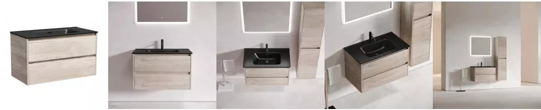 Тумба с раковиной «Sancos» Libra 90 (Element 91/46 MB) подвесная дуб галифакс натуральный