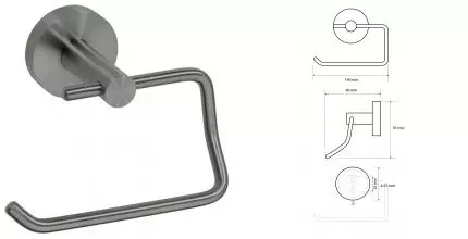 Держатель для туалетной бумаги «Bemeta» Graphit 156112042 на стену графит Держатель для туалетной бумаги «Bemeta» Graphit 156112042 на стену графит
