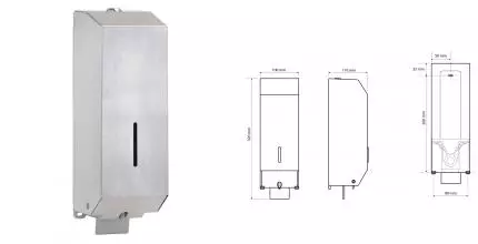 Дозатор для мыла «Bemeta» Hotel 105109415 на стену нержавеющая сталь