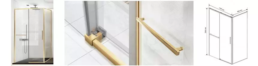 Душевой угол-ограждение «Vincea» Slim Soft VSR-1SS8011CLG 110/80 прозрачный/брашированное золото прямоугольный без поддона универсальный Душевой угол-ограждение «Vincea» Slim Soft VSR-1SS8011CLG 110/80 прозрачный/брашированное золото прямоугольный без поддона универсальный