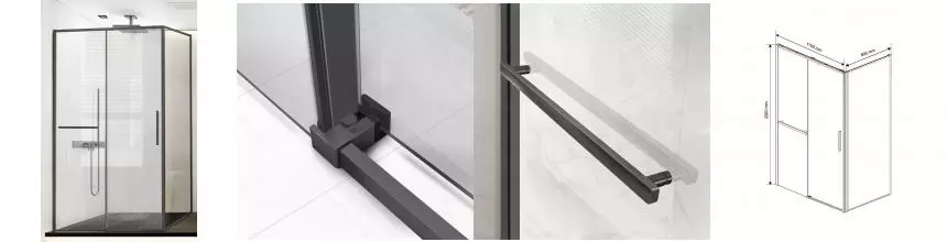 Душевой угол-ограждение «Vincea» Slim Soft VSR-1SS8011CLGM 110/80 прозрачный/вороненая сталь прямоугольный без поддона универсальный Душевой угол-ограждение «Vincea» Slim Soft VSR-1SS8011CLGM 110/80 прозрачный/вороненая сталь прямоугольный без поддона универсальный