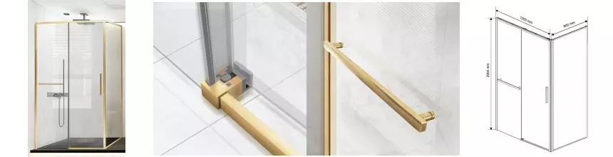 Душевой угол-ограждение «Vincea» Slim Soft VSR-1SS8012CLG 120/80 прозрачный/брашированное золото прямоугольный без поддона универсальный Душевой угол-ограждение «Vincea» Slim Soft VSR-1SS8012CLG 120/80 прозрачный/брашированное золото прямоугольный без поддона универсальный