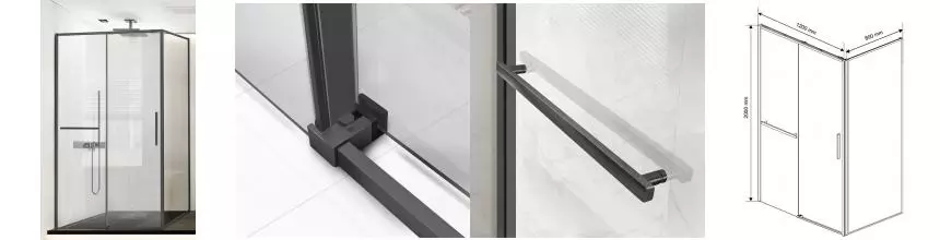 Душевой угол-ограждение «Vincea» Slim Soft VSR-1SS8012CLGM 120/80 прозрачный/вороненая сталь прямоугольный без поддона универсальный Душевой угол-ограждение «Vincea» Slim Soft VSR-1SS8012CLGM 120/80 прозрачный/вороненая сталь прямоугольный без поддона универсальный